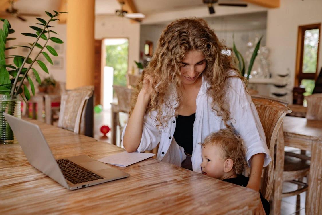 A woman and child together 