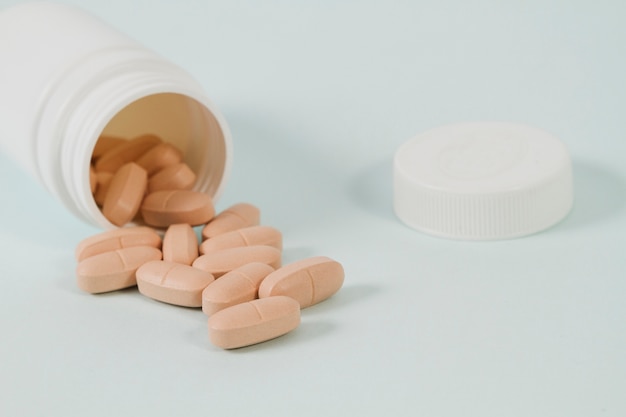 A bottle of calcium supplements