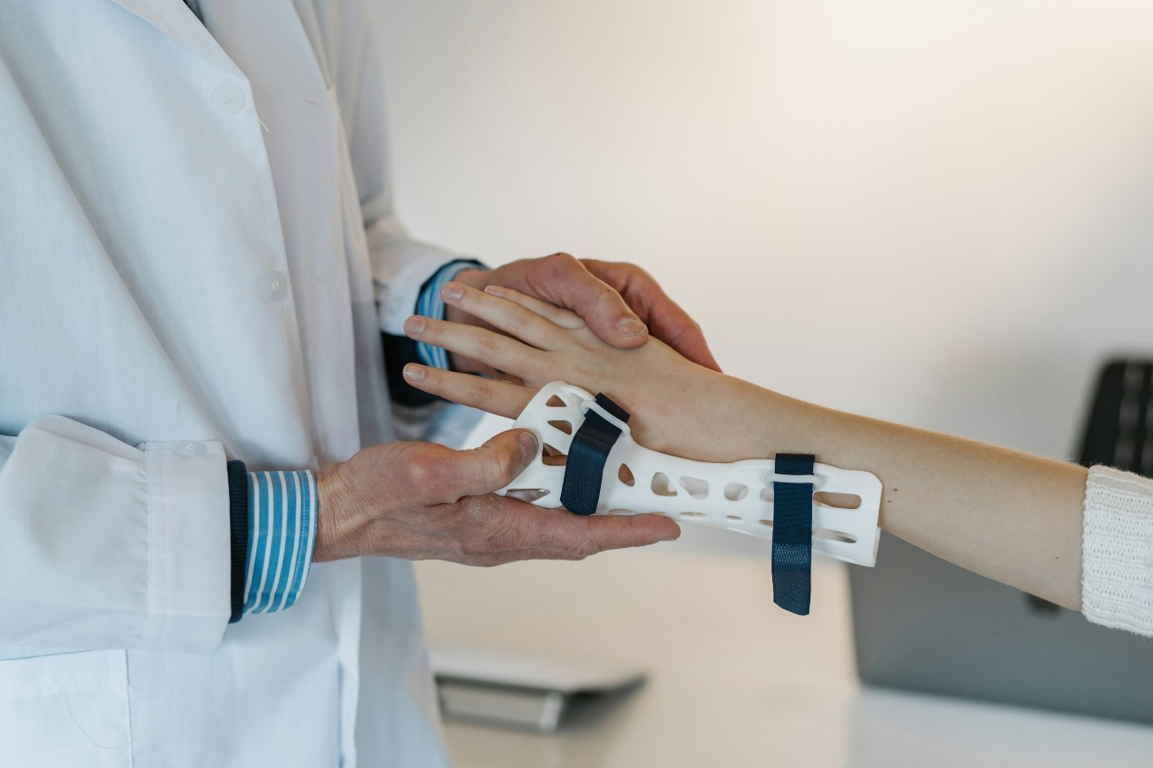 Patient consulting a doctor about bone health