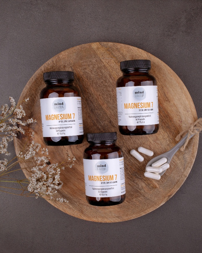 Bottles of magnesium supplements
