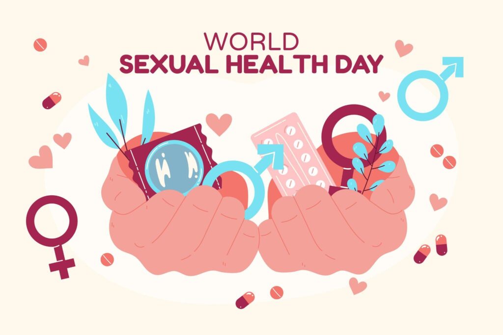 A colorful illustration with the text "World Sexual Health Day."