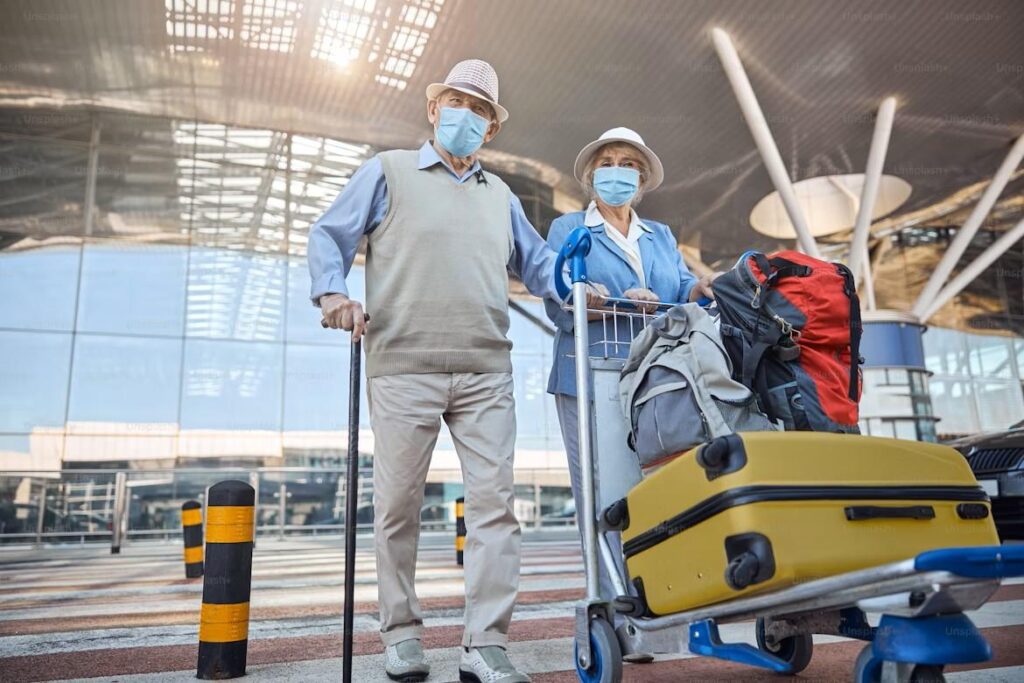Travellers at the airport