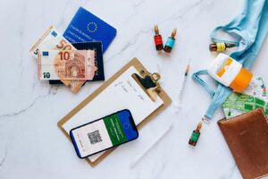 Traveler submitting a doctor’s cancellation note to airline for refund approval