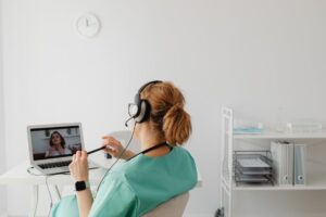 Virtual telehealth visit for online doctor’s note